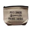 monedero de lino poco dinero pero muchos sueños